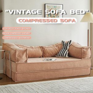 Retro dual-use right angle sofa bed