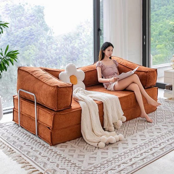 Retro dual-use right angle sofa bed - Image 4